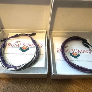 Lot of 2 NEW Rumi Sumaq hand woven bracelets Peru FEB $29 Sale! 🔥